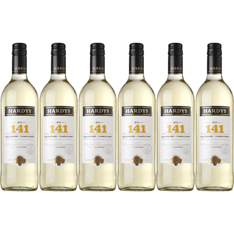 Een afbeelding van Hardys Bin 141 colombard chardonnay 6 flessen