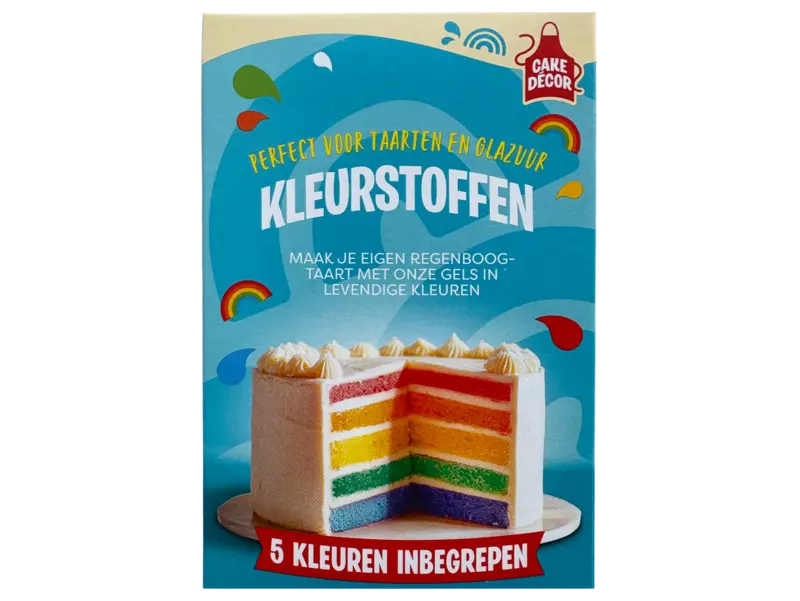 Cake Décor Kleurstoffen regenboogtaart