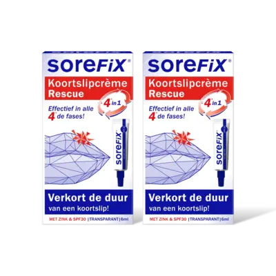 pdp-image-Sorefix Rescue koortslipcrème 4 in 1 2-pack