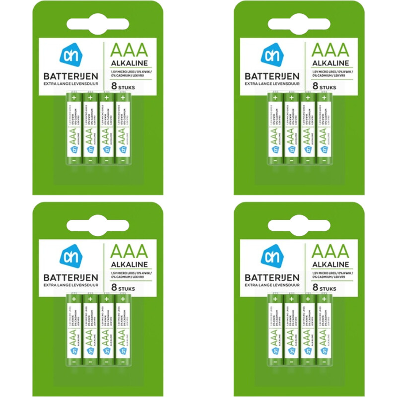 Een afbeelding van AH Micro AAA alkaline 1,5V LR03 4-pack