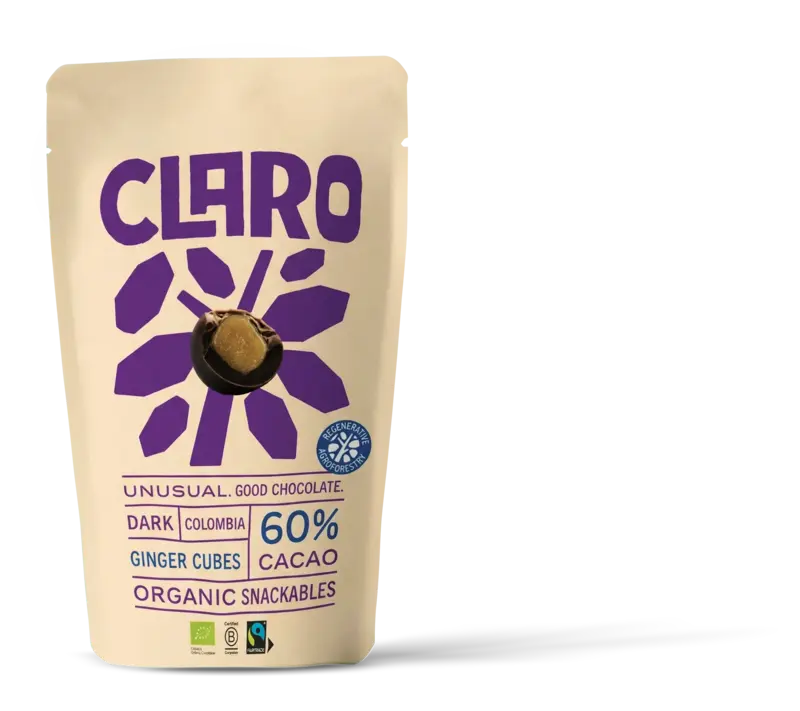 Claro Dark ginger cubes snackables