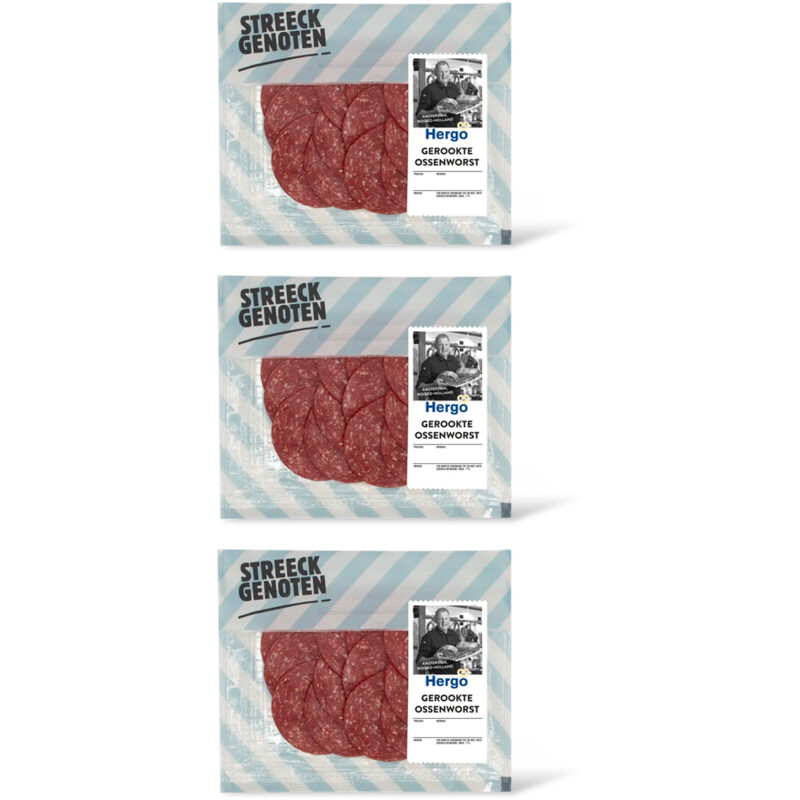 Streeckgenoten Nostalgische gerookte ossenworst 3-pack