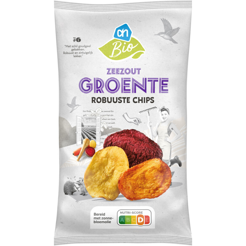 Een afbeelding van AH Biologisch Robuuste chips groente zeezout