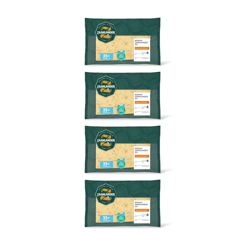 AH Zaanlander Jong belegen komijn 35+ plakken 4-pack