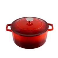 Lifegoods Cast iron rasserole 26cm 5,7 liter rood