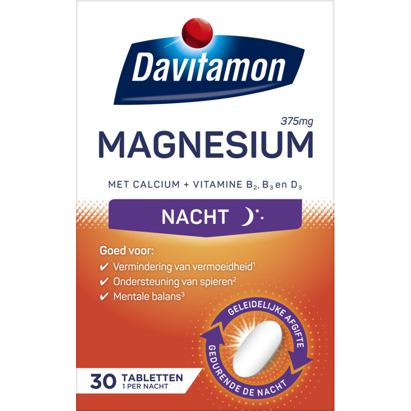 Een afbeelding van Davitamon Magnesium nacht tabletten