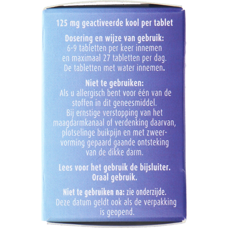 Een afbeelding van Norit Bij diarree tabletten 125mg