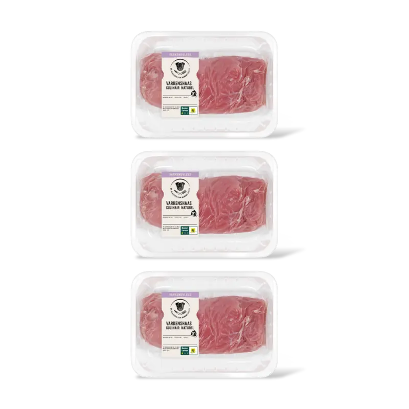 AH Varkenshaas culinair naturel 3-pack