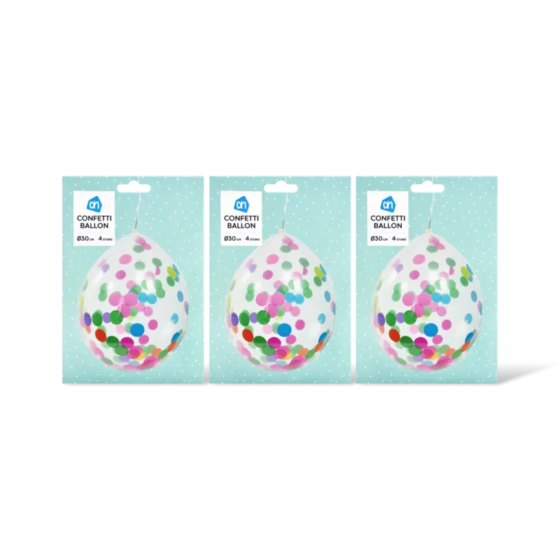 AH Confetti ballon 3-pack