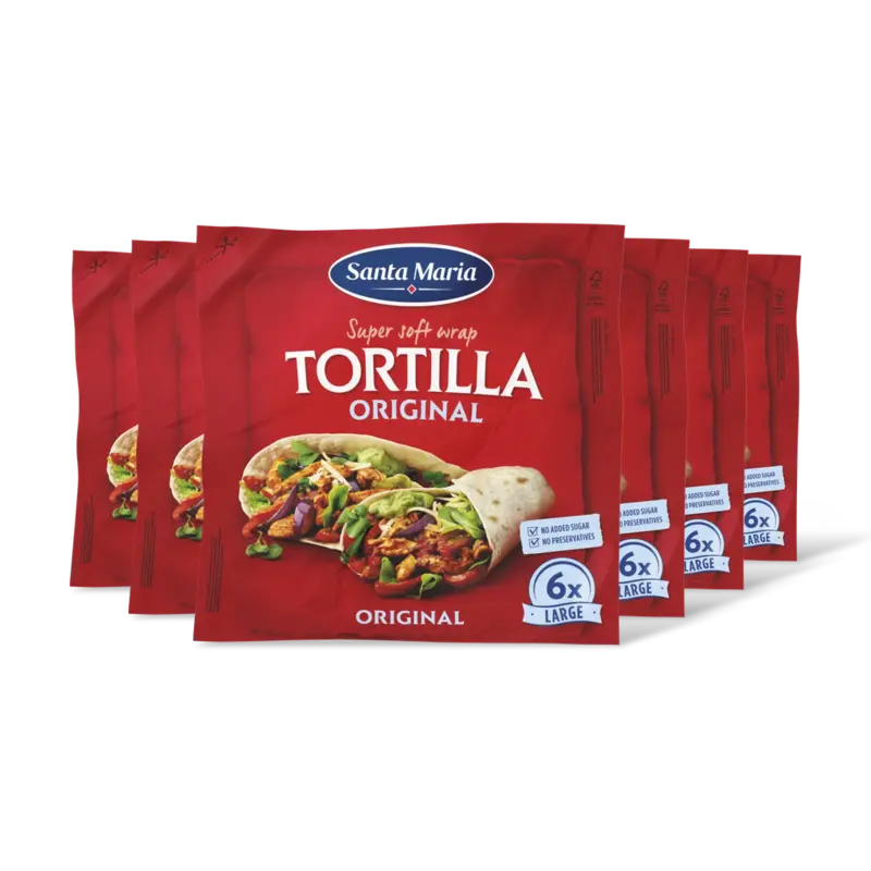 Santa Maria Tortilla wraps original 6x large 6-pack