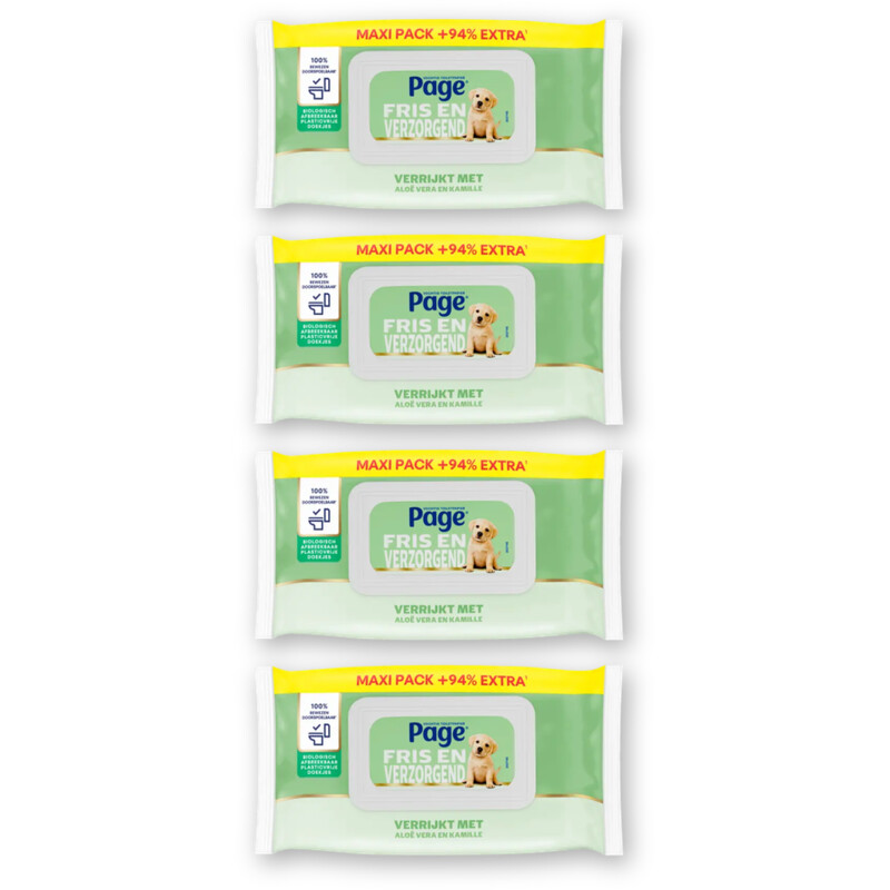 Page Aloë vera vochtig toiletpapier 4-pack