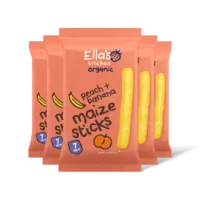 Ella's kitchen Maize sticks perzik + banaan 7m+ bi 5-pk