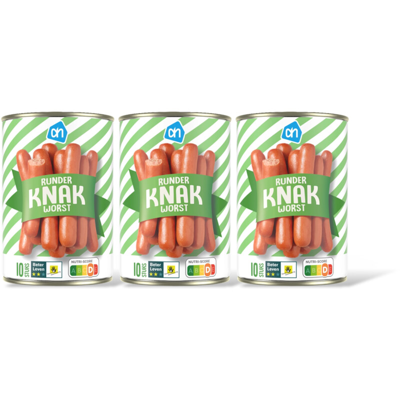 AH Runder knakworst 3-pack