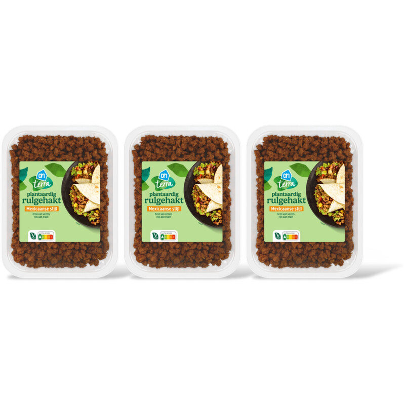 AH Terra Plantaardig rulgehakt Mexicaans 3-pack