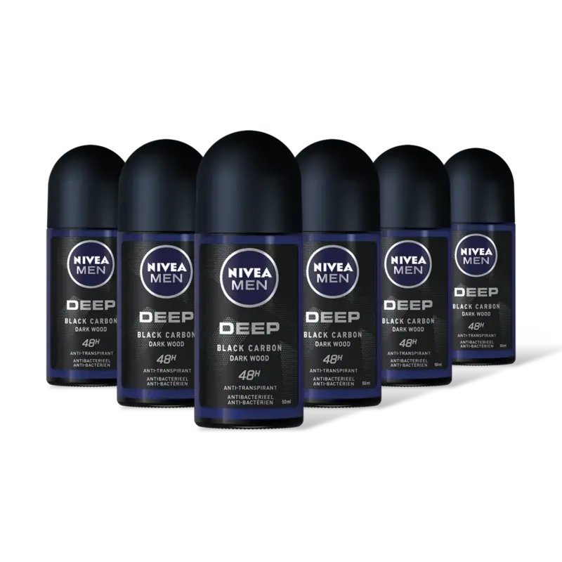 NIVEA Men deep carbon anti transpirant rol 6pk