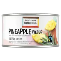 Fairtrade Original Ananas stukjes op eigen sap