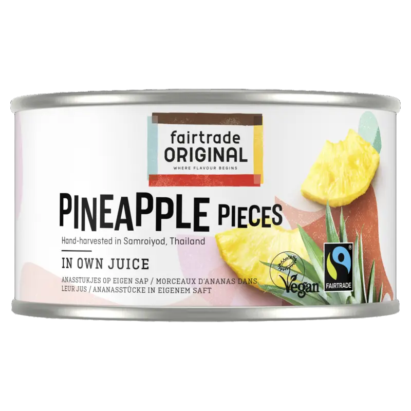 Fairtrade Original Ananas stukjes op eigen sap