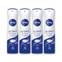 NIVEA Protect & care deodorant spray 4-pack