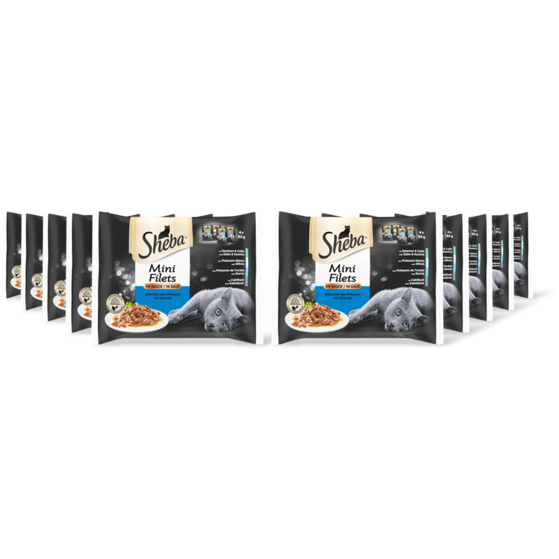 Sheba Mini filets in saus vis klein 10-pack