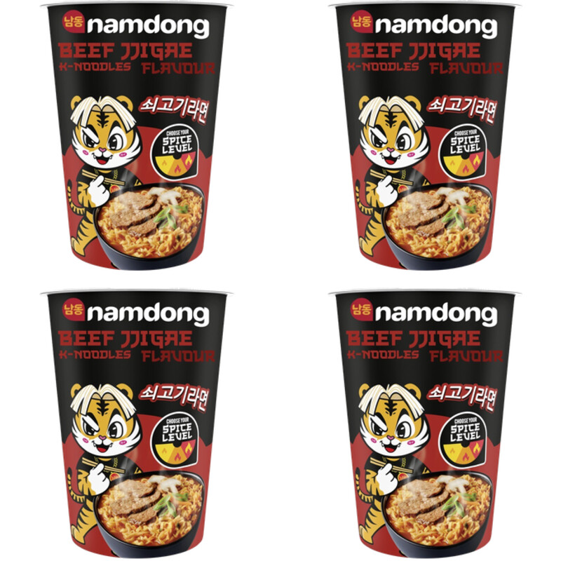 Namdong Beef jjigae k-noodles flavour 4-pack