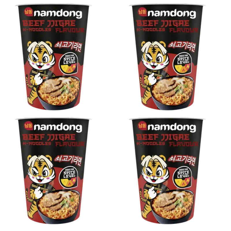 Beef jjigae k-noodles flavour 4-pack