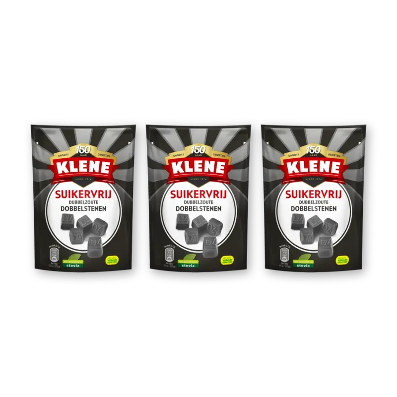 Klene Suikervrij dz dobbelstenen 3-pack