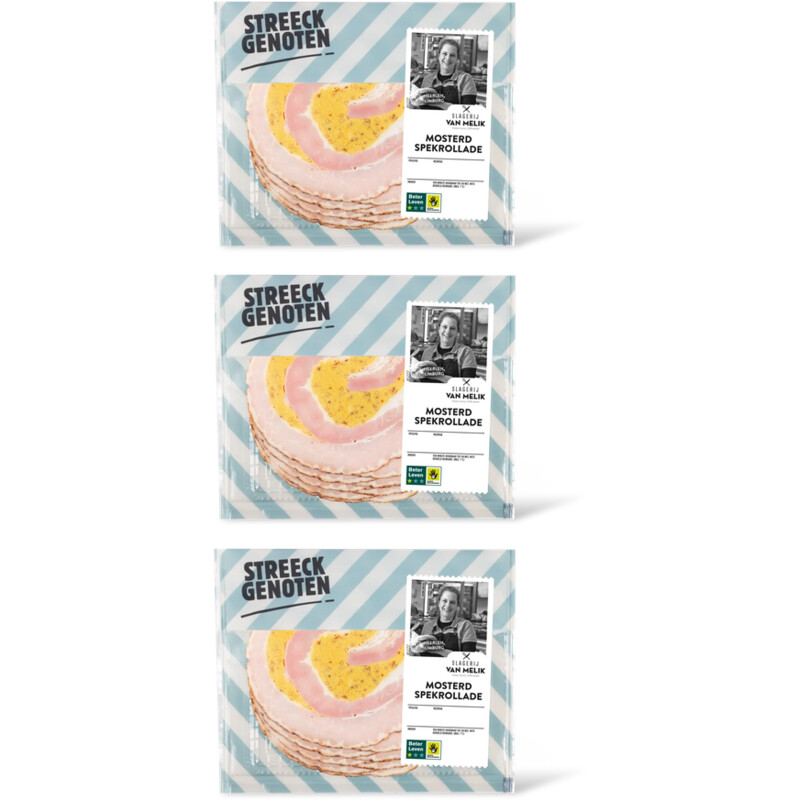 Streeckgenoten Mosterd spekrollade 3-pack