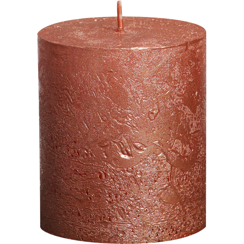 Een afbeelding van Bolsius Rustieke kaars 8cm koper