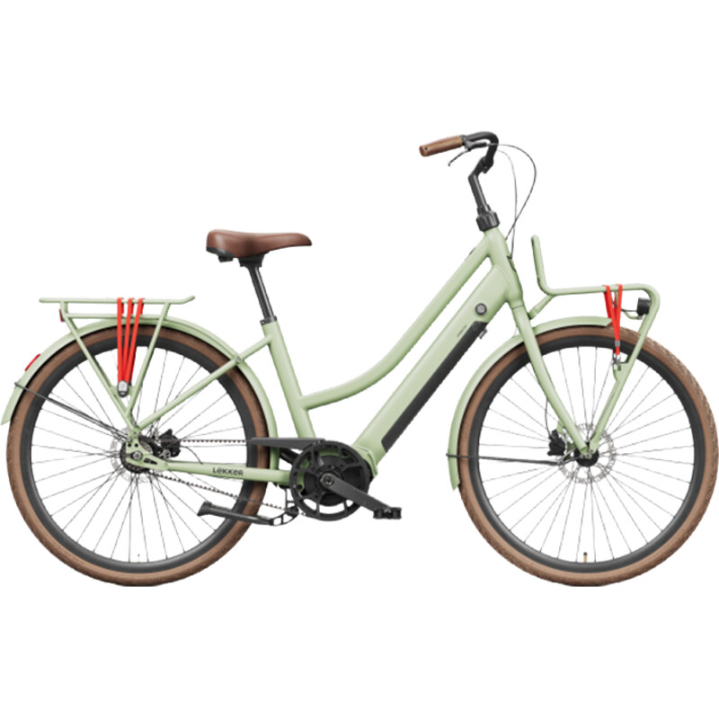 Een afbeelding van Lekker Jordaan urban e-bike olijfgroen