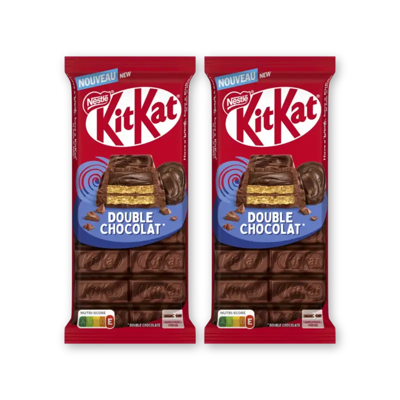 Melkchocoladereep double chocolate 2-pck