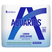 Aquarius Daily hydration lemon zero 6-pack bel