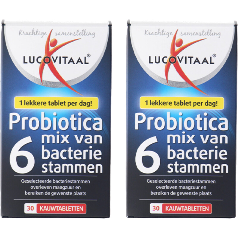 Een afbeelding van Lucovitaal Probiotica kauwtabletten 2-pack