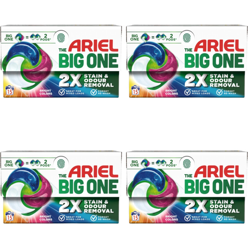 Een afbeelding van Ariel Pods color the big one wascapsule 4-pack