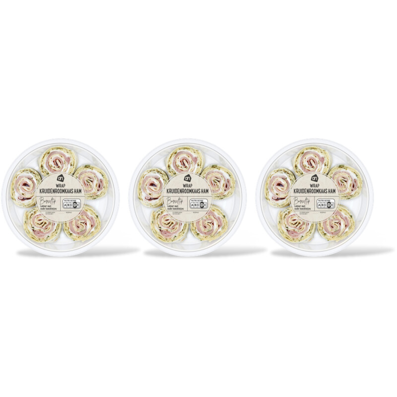 AH Wrap kruidenroomkaas ham 3-pack