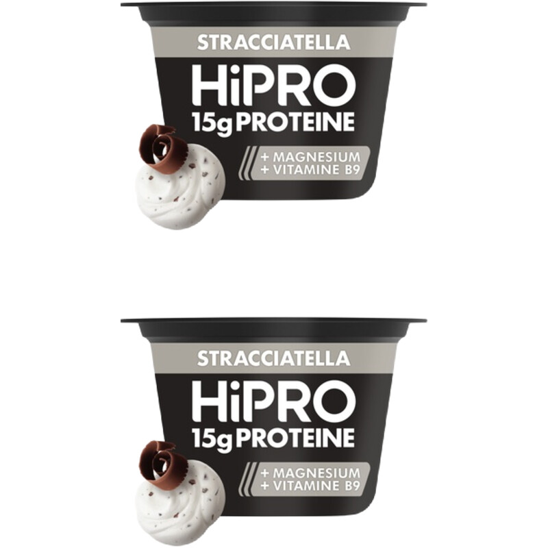 Een afbeelding van HiPRO Protein skyr stijl stracciatella 2-pack