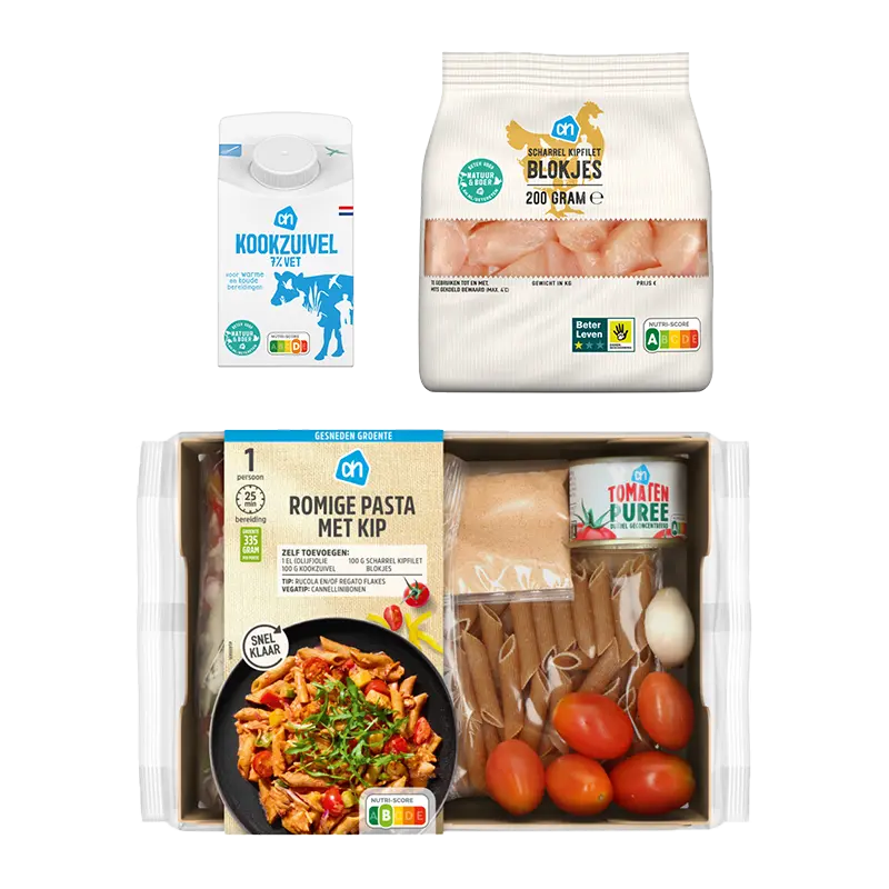 AH Gesneden Verspakket Pasta Kip 1pers