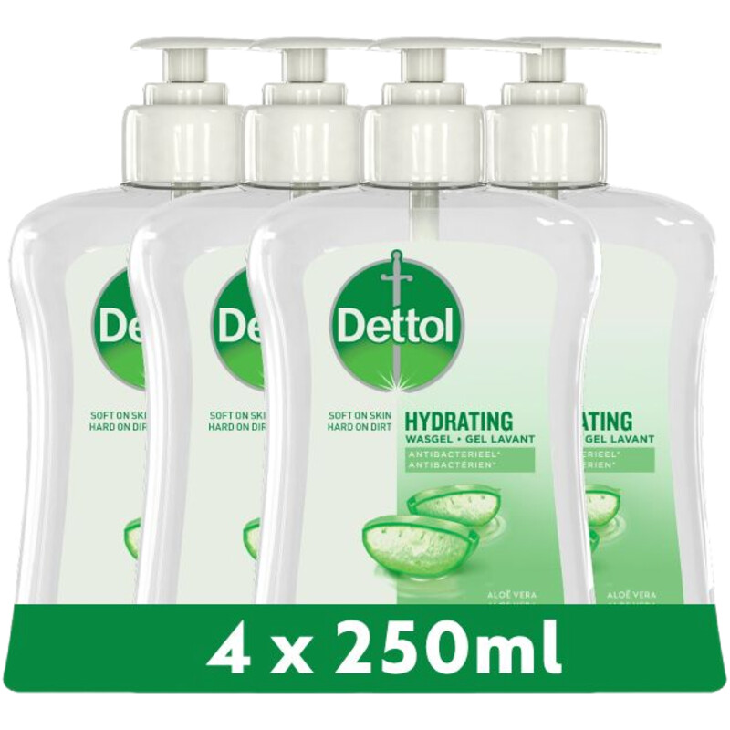 Een afbeelding van Dettol aloe vera handzeep 4-pack