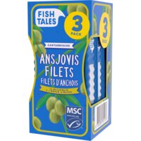 Een afbeelding van Fish Tales Ansjovisfilets in olijfolie 3-pack