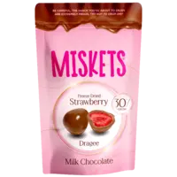 Miskets Melk chocolade aardbei
