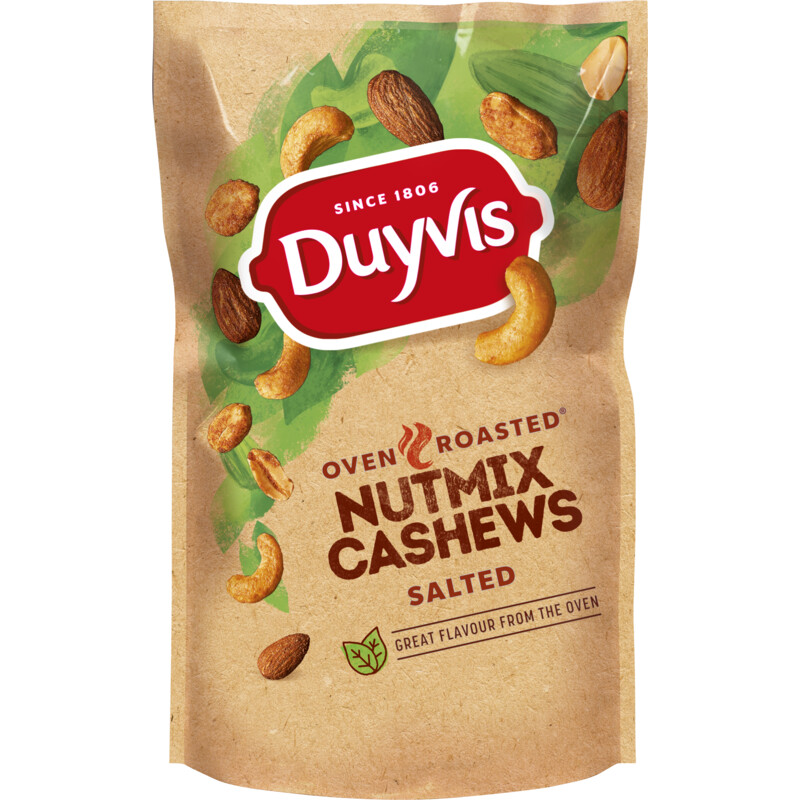 Een afbeelding van Duyvis Oven roasted nutmix cashews salted
