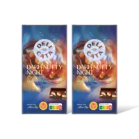 Delicata dark nutty night pure chocolade 2-pack