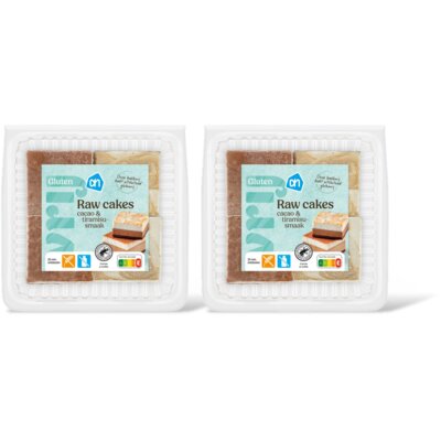pdp-image-AH Glutenvrij Raw cakes chocolade en tiramisusmaak 2pk