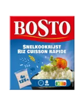 Bosto Snelkookrijst 4x125g BEL
