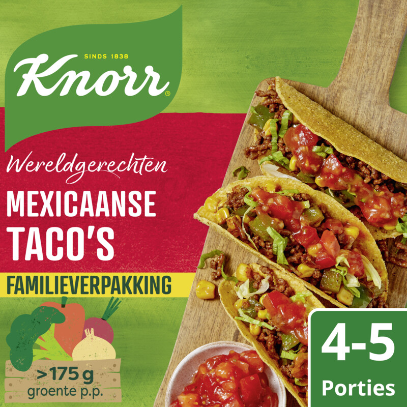 Een afbeelding van Knorr Wereldgerecht Mexicaanse taco's family