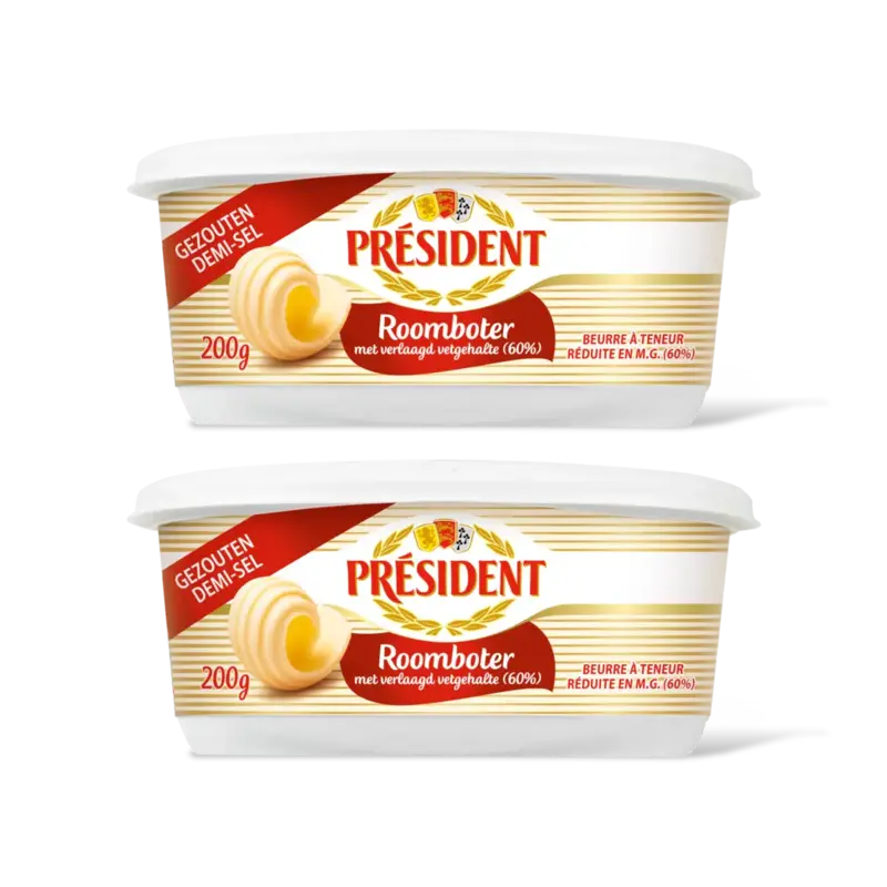Président Roomboter gezouten 2pck