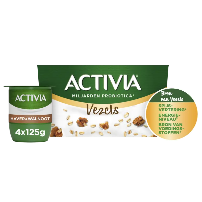 Activia Yoghurt vezels haver walnoot 4-pack