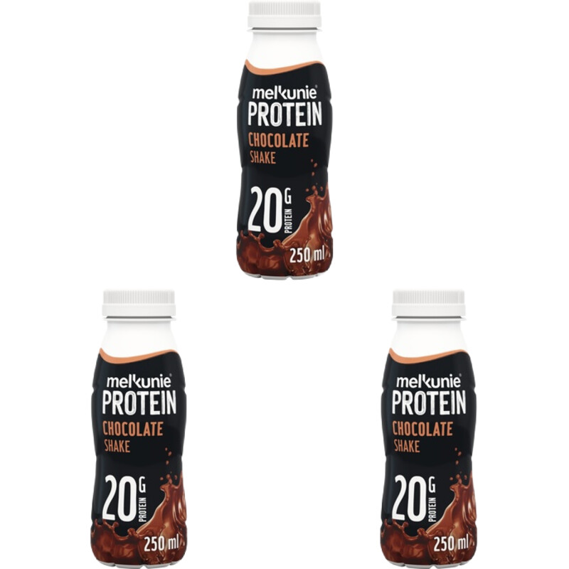Een afbeelding van Melkunie Protein chocolade shake 3-pack