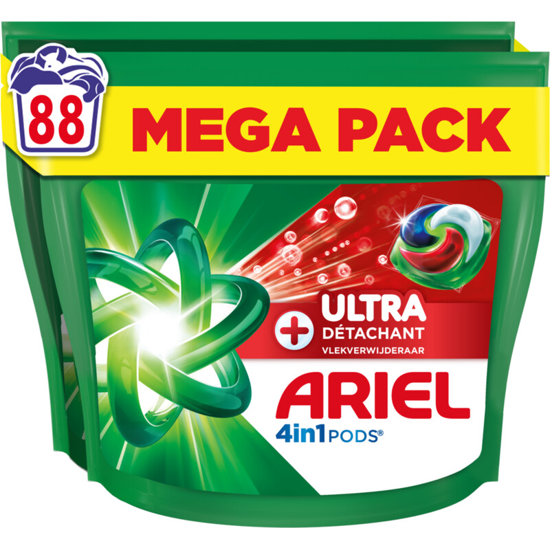 Een afbeelding van Ariel 4in1 pods+ ultra wasmiddelcapsules bel