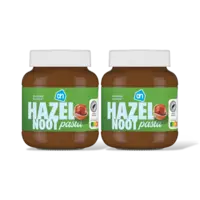 AH Hazelnootpasta zndr toegvoegd suiker 2pk
