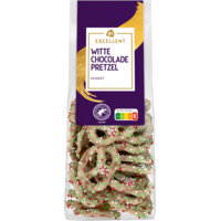 Een afbeelding van AH Excellent Witte chocolade pretzel
